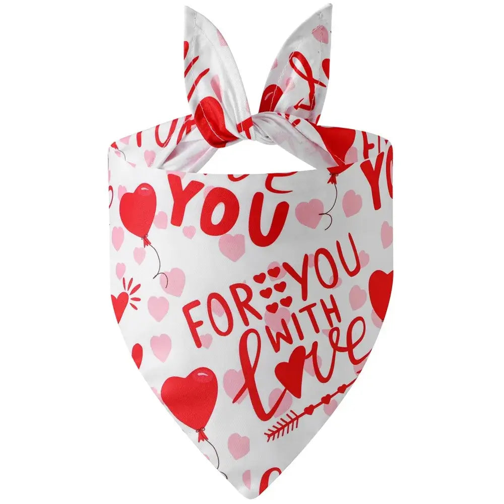 LovePrint™ Valentine Bandana Pets Supplies Shop